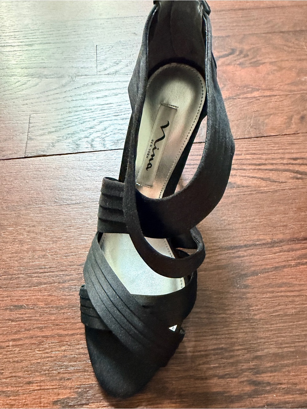 Black Strappy Women’s Dress heels - Picture 4 of 5